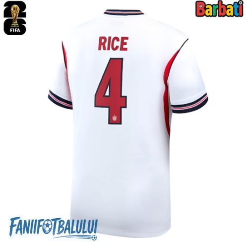 Anglia Declan Rice #4 Tricou Fotbal Replică Mondial 2026 Barbati Acasa Anglia Declan Rice #4 Tricou Fotbal Replică Mondial 2026 Barbati Acasa